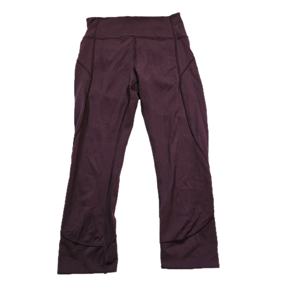Lululemon In Movement Crop *Everlux 19" (Black Cherry) - Picture 5 of 11